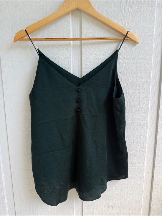 Express Tops - Express Dark Green V-Neck Spaghetti Strap Camisole NWT